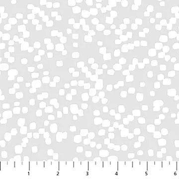 Marshmallow Gray Dewfall Cotton 44"/45" Fabric Per Yard