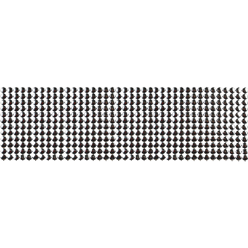 Metallic Plastic Flat Studs Trim - 4" Width (10 Yard Roll) - BP-208 Silver