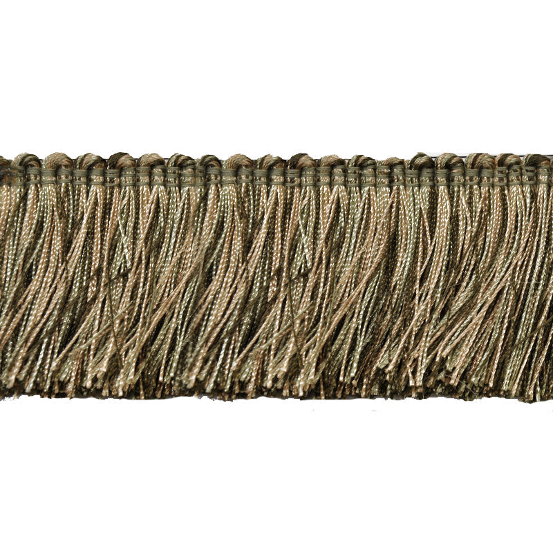 Milante Collection - 2" Brush Fringe (25 YD ROLL) - BF-1480-10/25 Green & Ivory