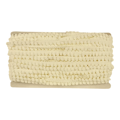 Mini Pom Pom Collection - 1/4" width X 25 Yards Roll in White