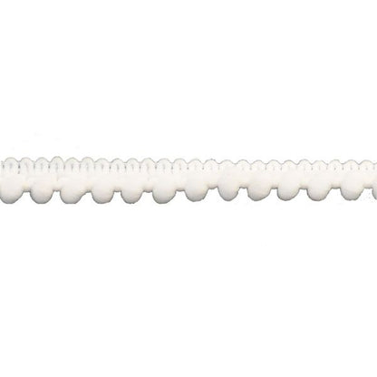Mini Pom Pom Collection - 1/4" width X 25 Yards Roll in White