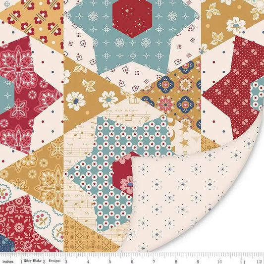 Multi Double Lush Velvet 58/60" Americana Stars