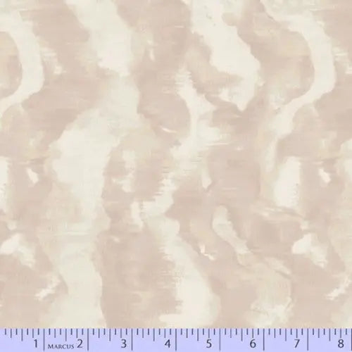 Natural Tan Wavy Stripe Cotton Wideback Fabric Per Yard