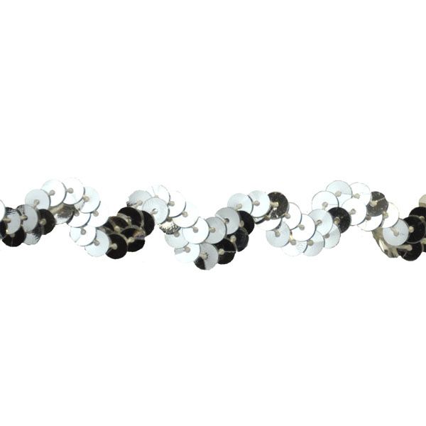 Non-Stretch Sequin Trim - 1/2" Width (25 Yard Roll) - BQ-304-11 Silver