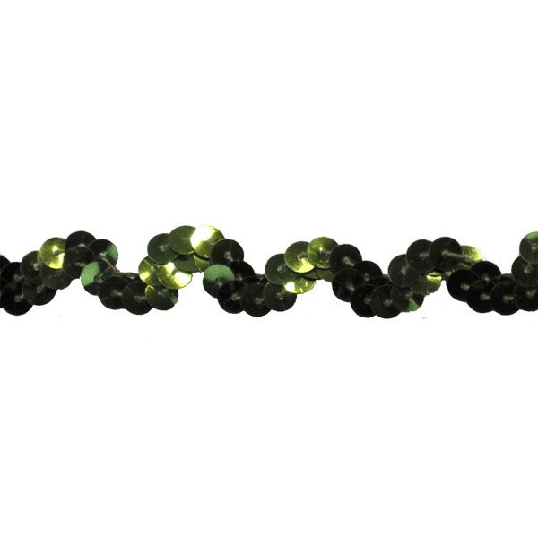 Non-Stretch Sequin Trim - 1/2" Width (25 Yard Roll) - BQ-304-25 Hunter Green