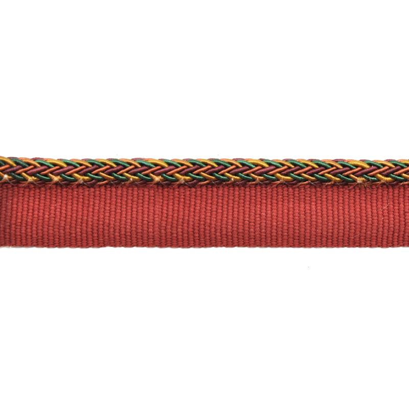 Odyssey Collection - 1/4" Width Braided Cord with Lip (50 Yard Roll) - BC-12000-81/70 Burgundy and Olive
