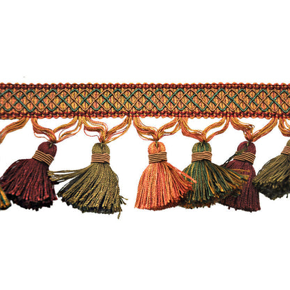 Odyssey Collection - 3 1/2" Tassel Fringe (25 Yard Roll) - BF-4500-81/70 Burgundy and Olive