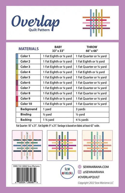 Overlap Quilt Pattern by Sew Mariana