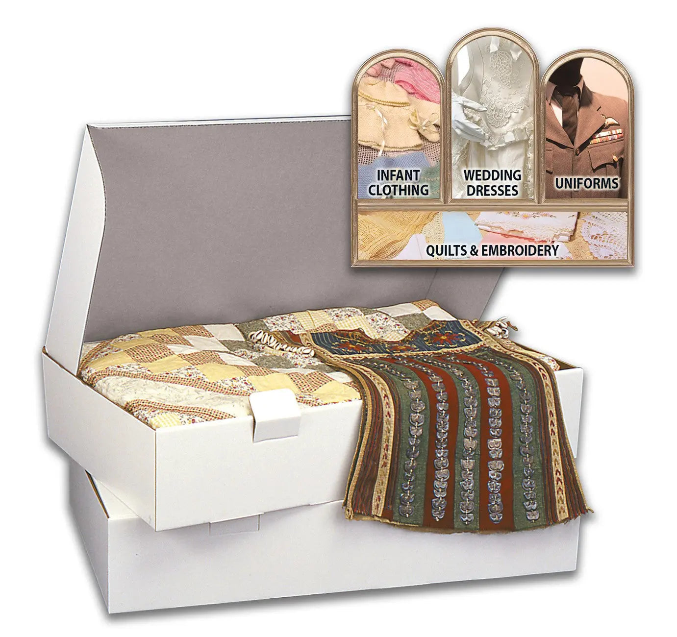 PROP-IT Acid Free Quilt/Textile Storage Box Medium