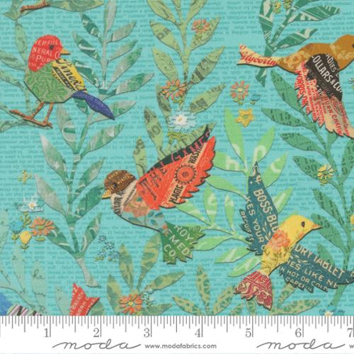 Paper Hamlet Sky Birds Cotton 44"/45" Fabric Per Yard