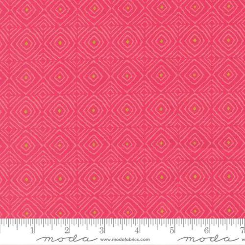 Parlor Diamonds Azalea Cotton 44"/45" Fabric Per Yard