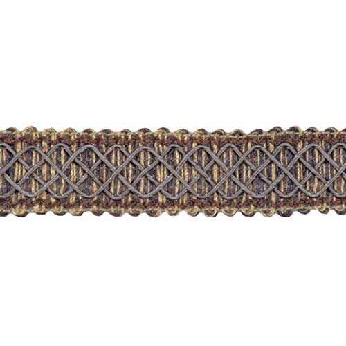Paulette Collection - 1" width BRAID (25 Yard Roll) - BR-7006-26/61 Purple and Mocha