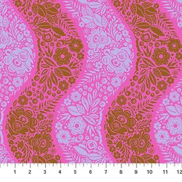 Perennial Borders Village Path in Raspberry AMT139-84V Cotton 44"/45" Fabric Per Yard
