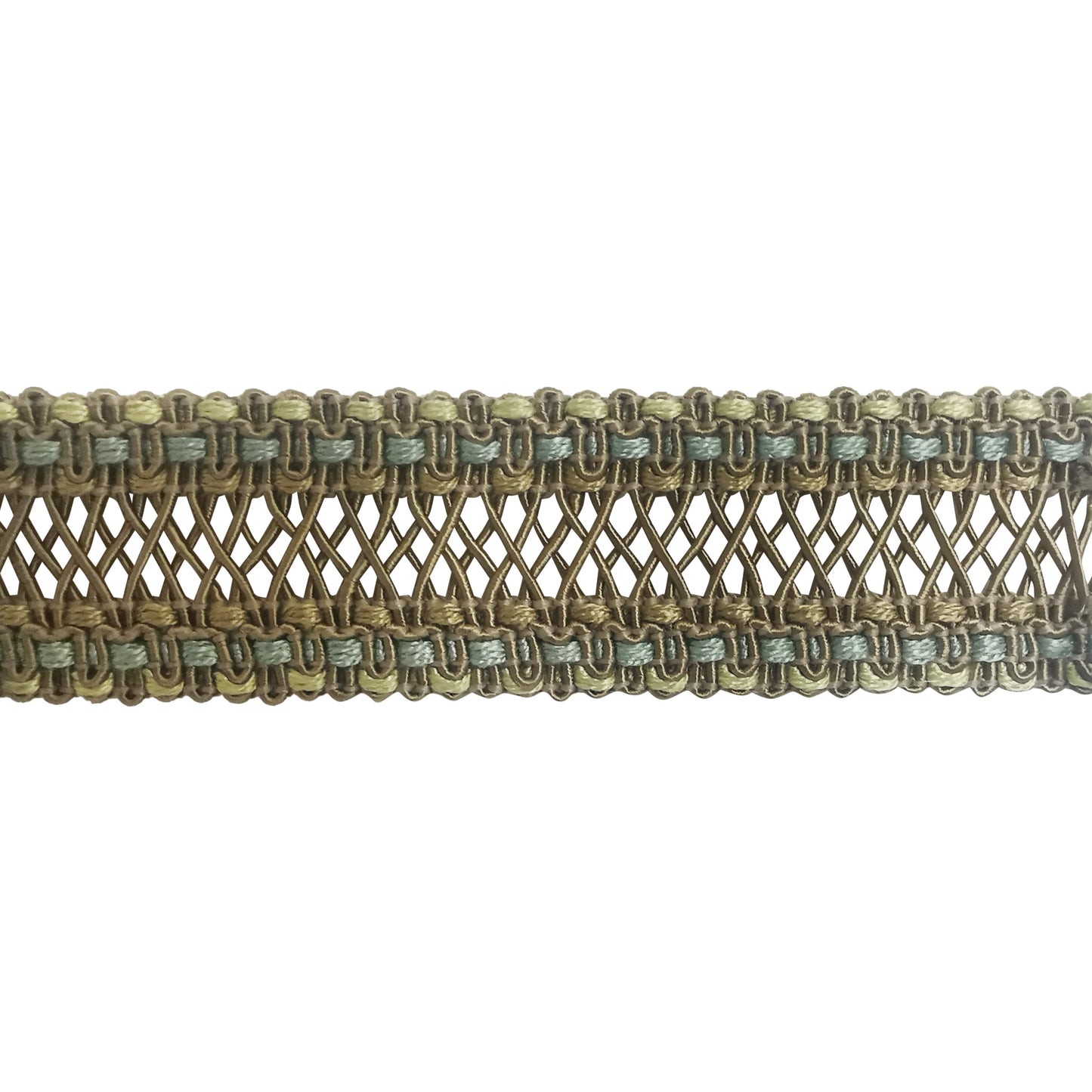 Pompeii Collection - 1" width BRAID (25 Yard Roll) - BR-7095-38/11 Gold and Mint