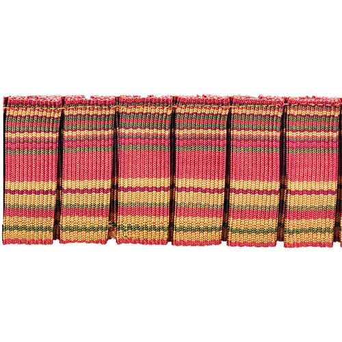 Pompeii Collection - 2" Width PLEATED TRIM (25 Yard Roll) - BF-1398-88/25 Rust and Olive