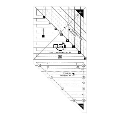 Quilters Select Crystal Clear 3N1 Mini Ruler