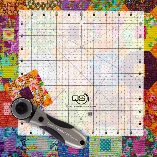 Quilters Select Non-Slip Crystal Clear Ruler 10″x10″