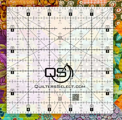 Quilters Select Non-Slip Crystal Clear Ruler 5″x5″