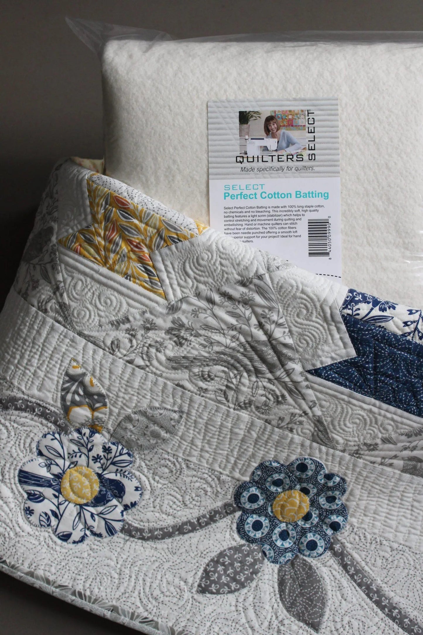 Quilters Select Perfect Cotton Batting 93" x 116" - Queen Cut