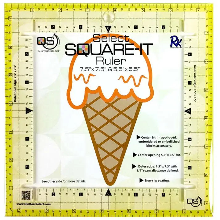 Quilters Select Square-It Ruler 7.5"