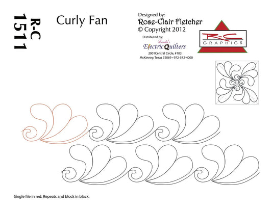 1511 Curly Fan Pantograph by Rose-Clair Fletcher