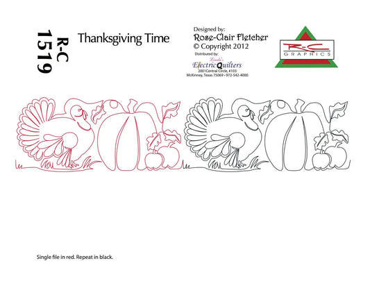 1519 Thanksgiving Time Pantograph by Rose-Clair Fletcher