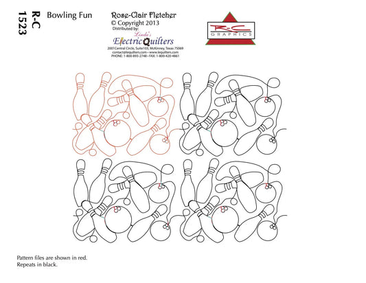 1523 Bowling Fun Pantograph by Rose-Clair Fletcher
