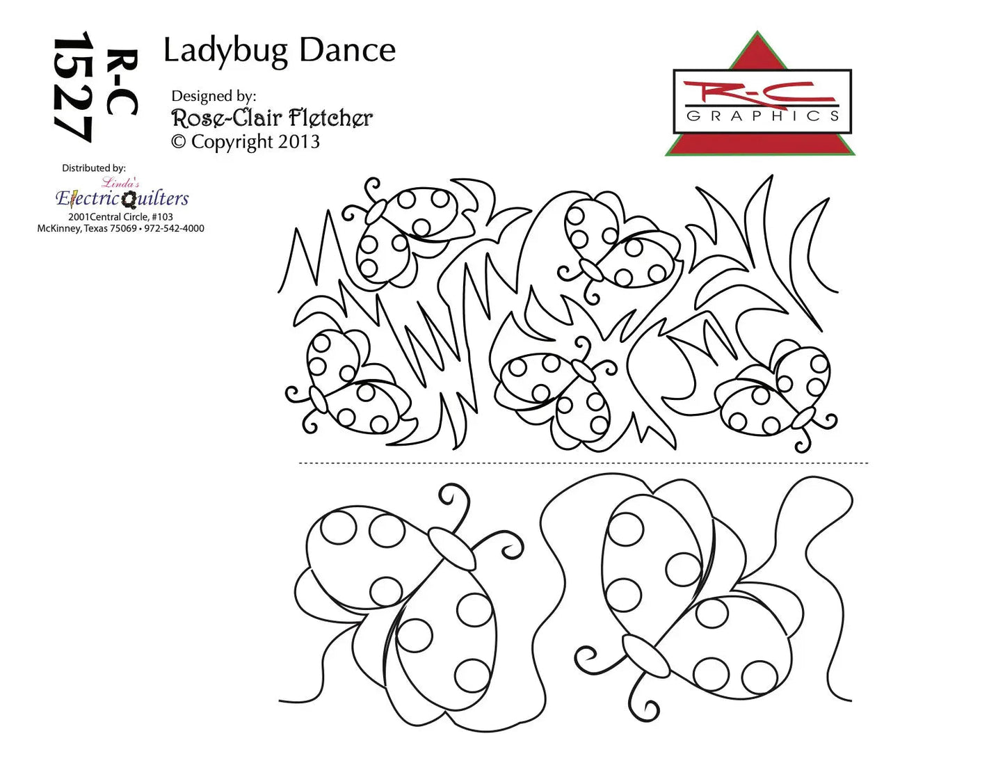 1527 Ladybug Dance Pantograph by Rose-Clair Fletcher