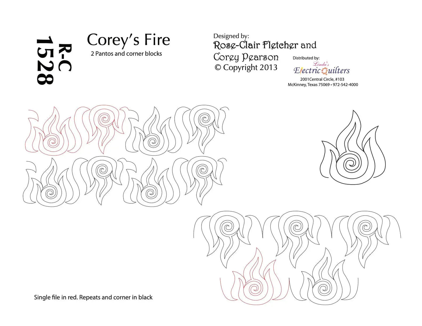 1528 Corey's Fire Pantograph by Rose-Clair Fletcher