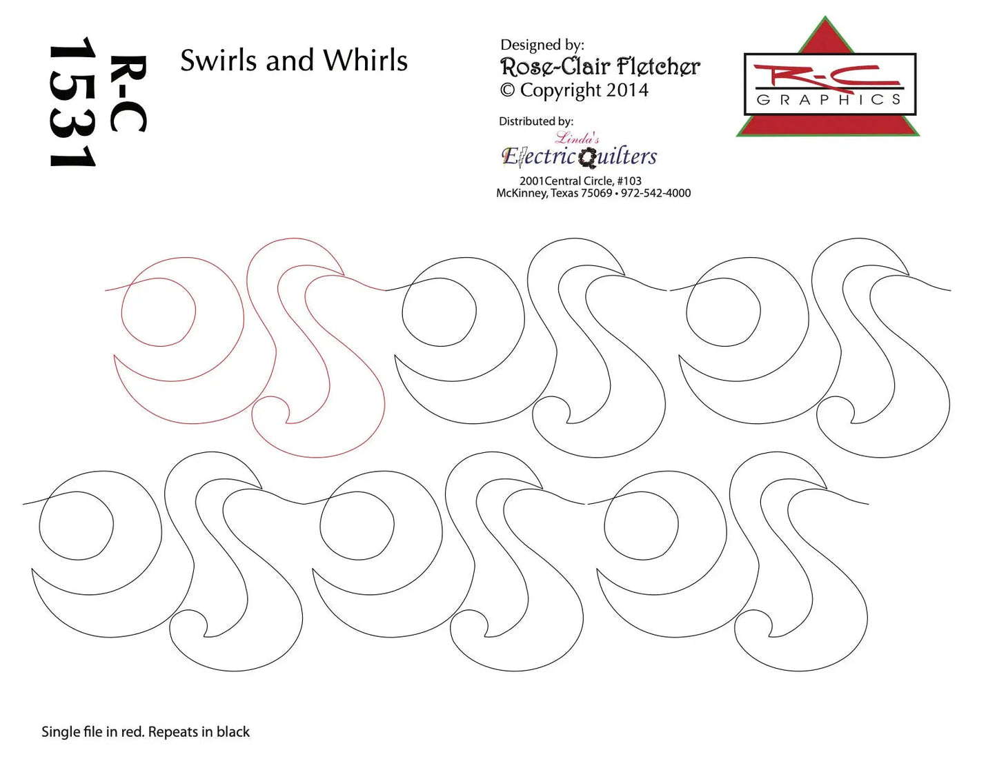 1530 Swirls And Whirls Pantograph by Rose-Clair Fletcher