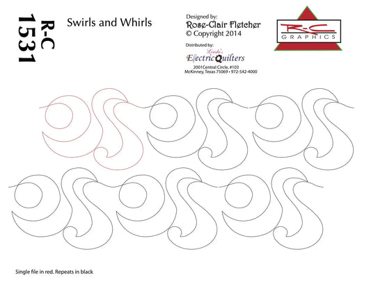 1530 Swirls And Whirls Pantograph by Rose-Clair Fletcher