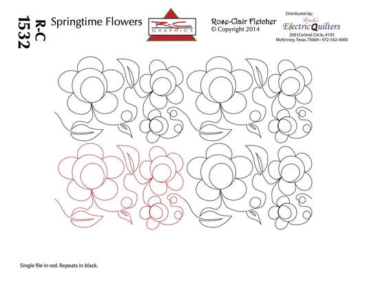 1532 Springtime Flowers Pantograph by Rose-Clair Fletcher