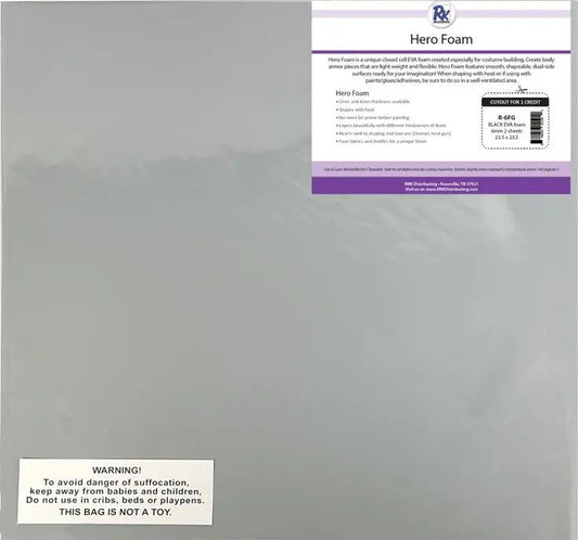 RNK GREY CREATIVE FOAM- EVA 6MM - 2pc 23.5" x 23.5"