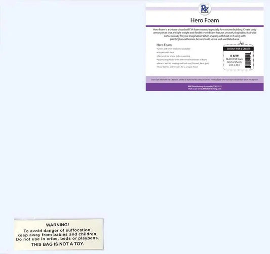 RNK WHITE CREATIVE FOAM - EVA 6MM - 2pc 23.5" x 23.5"