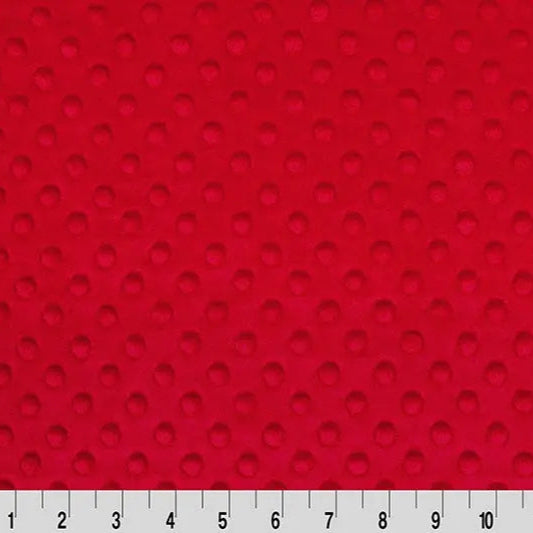 Red Cuddle Dimple Fabric - ( 1 Yard Pack )