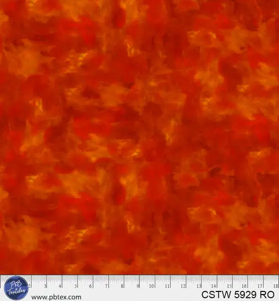 Red Orange Color Stories Cotton Wideback Fabric per yard