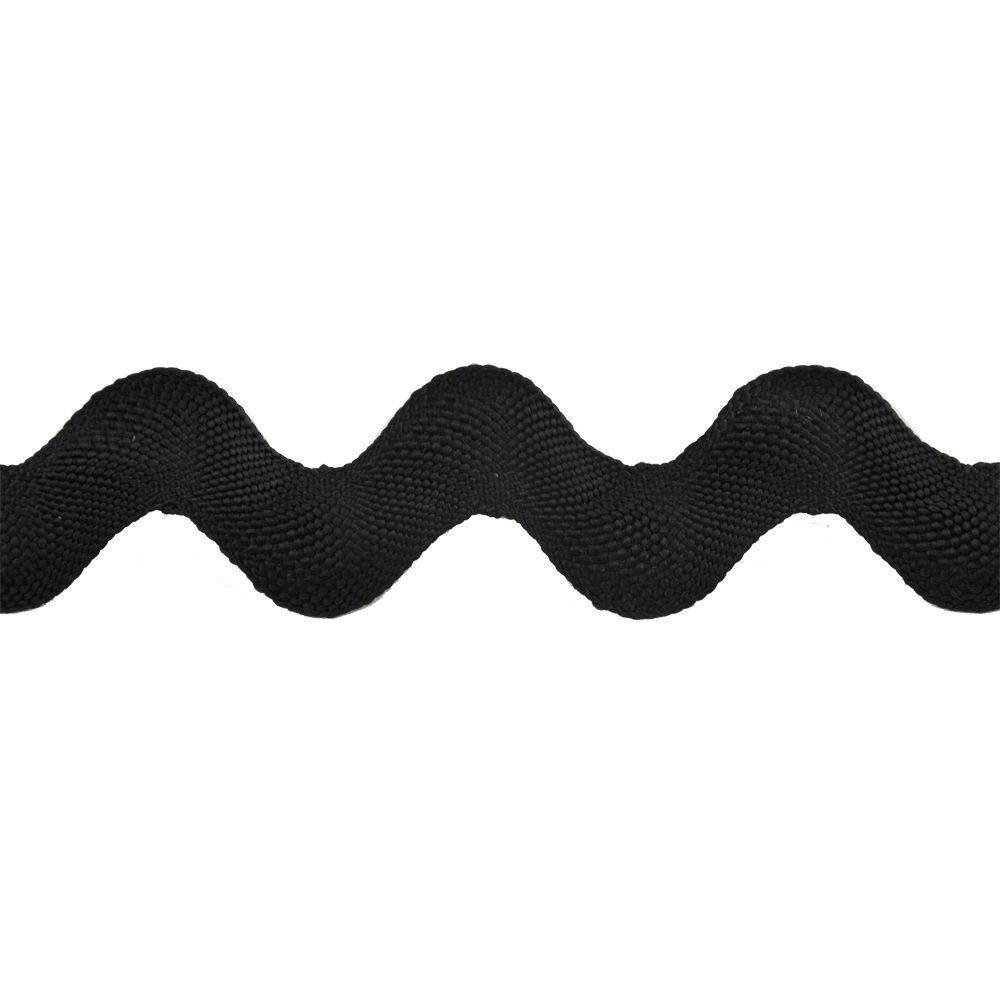 Rick Rack Collection - 1 1/4" Width (10 Yard Roll) - BRC-20MM-02 Black