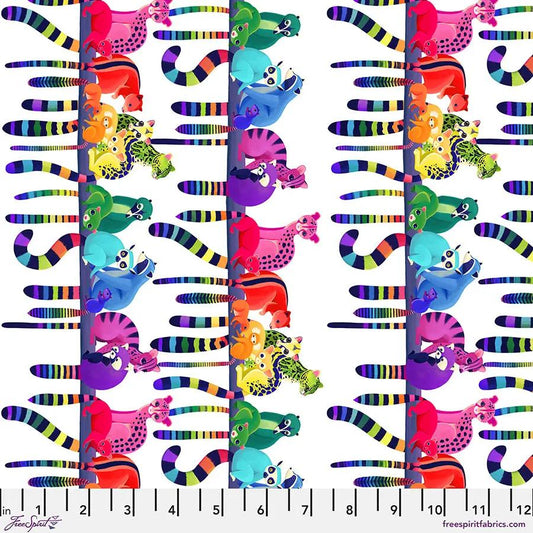 Ringtail Love Day White Cotton 44"/45" Fabric Per Yard