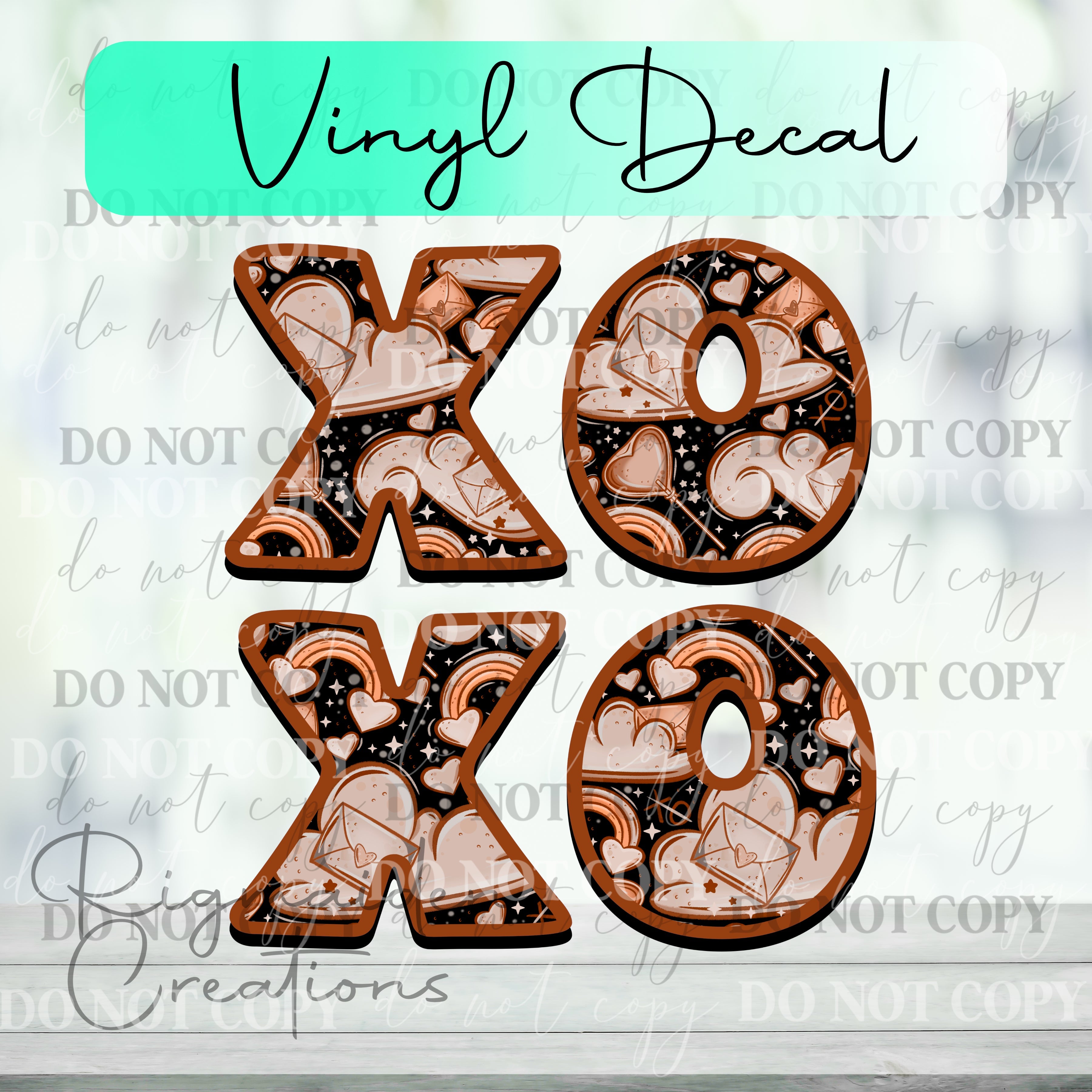 Black Neutral XOXO Vinyl Decal – Famore