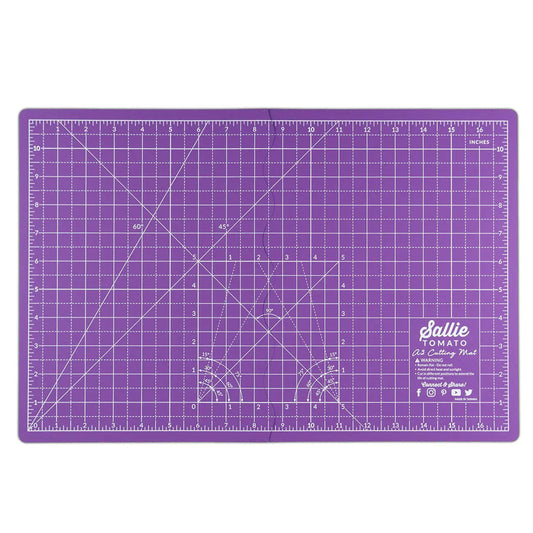 Sallie Tomato Purple A3 Foldable Cutting Mat