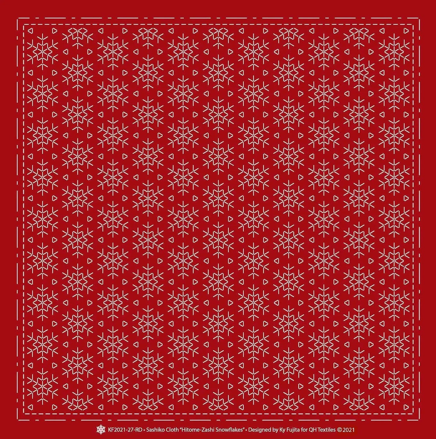 Sashiko Cloth Hitome-Zashi SnowflakesRD