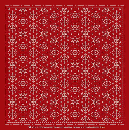 Sashiko Cloth Hitome-Zashi SnowflakesRD