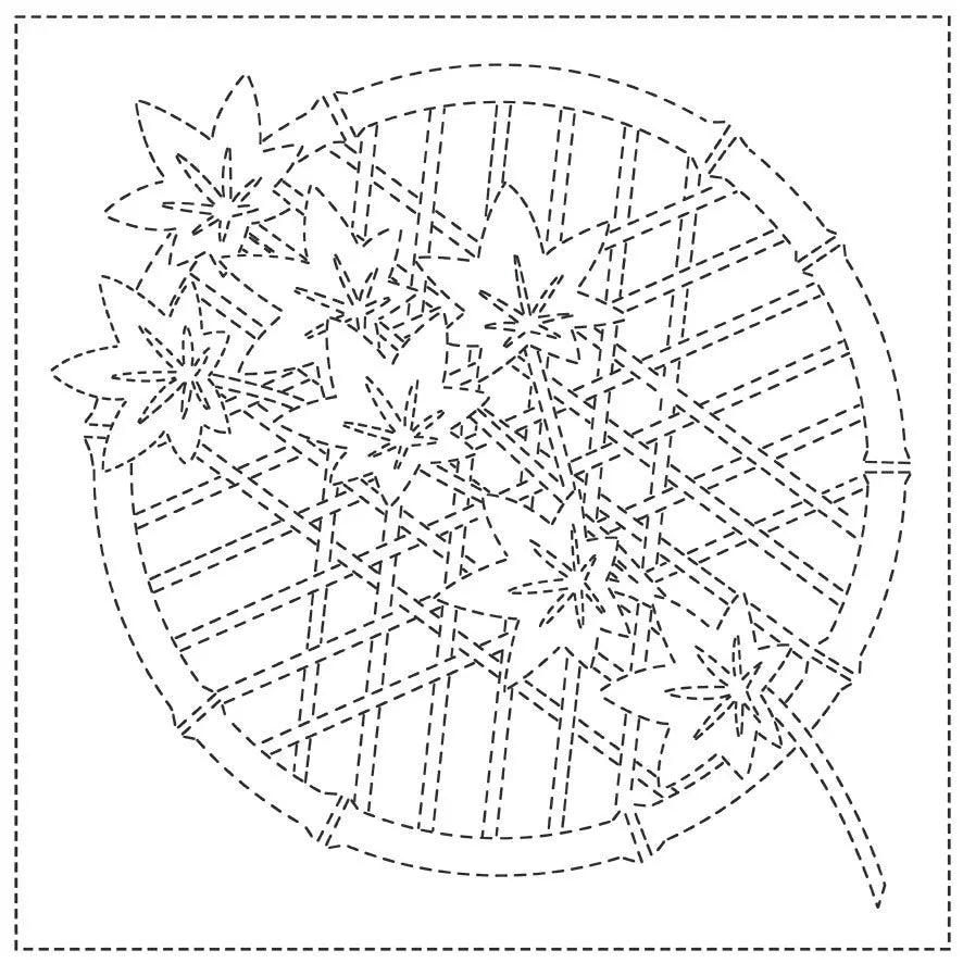 Sashiko Cloth Momiji - White