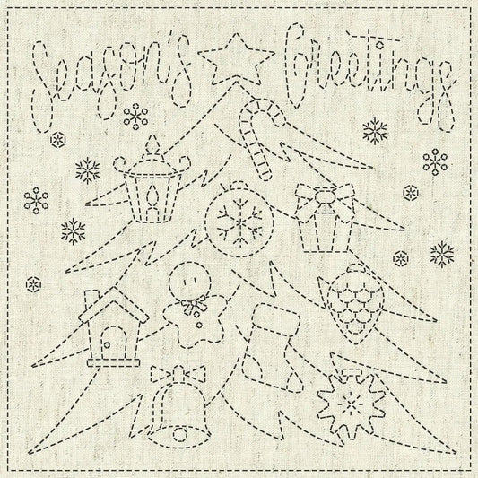 Sashiko Cloth - Season's Greetings Mini