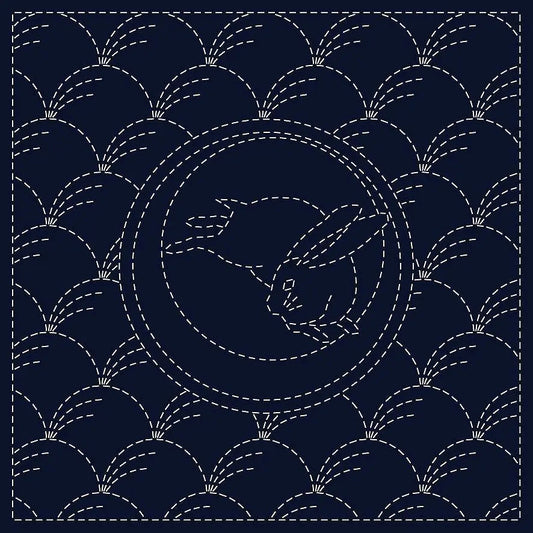 Sashiko Cloth Tsuki-Ni Usagi