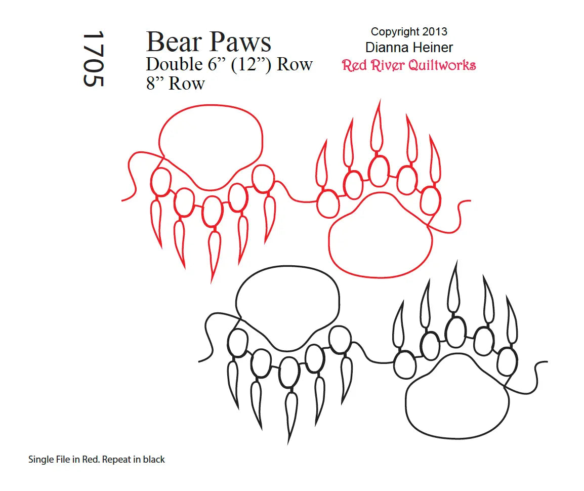 1705 Bear Paws Combo Pantograph