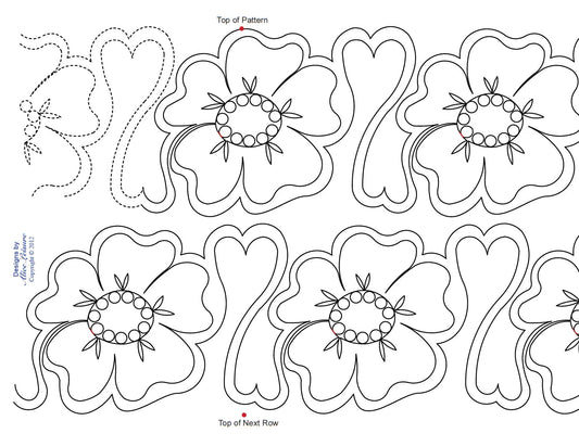 1400 Flowers and Hearts Pantograph