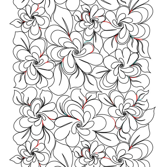 241 Feathered Rose 2 Pantograph by Linda V. Taylor