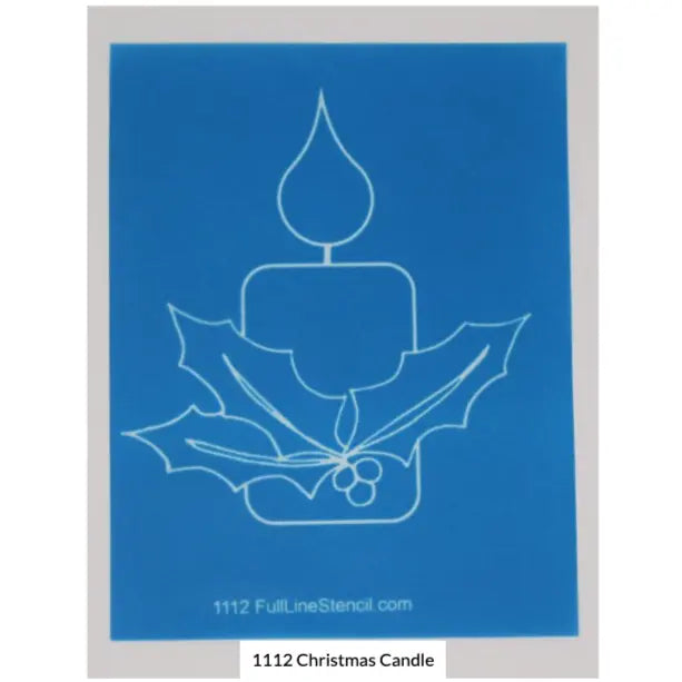 1112 Christmas Candle 4 1/2" by 4" Stencil