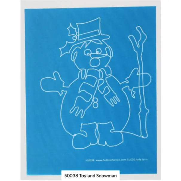 50038 Toyland Snowman 8 3/4" by 7 1/2" Stencil